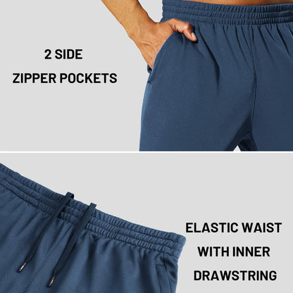 MIER Men’S All-Match Running Sweatpants with Pockets Zipper Ankle, for Running Gym Joggers Training and Workout