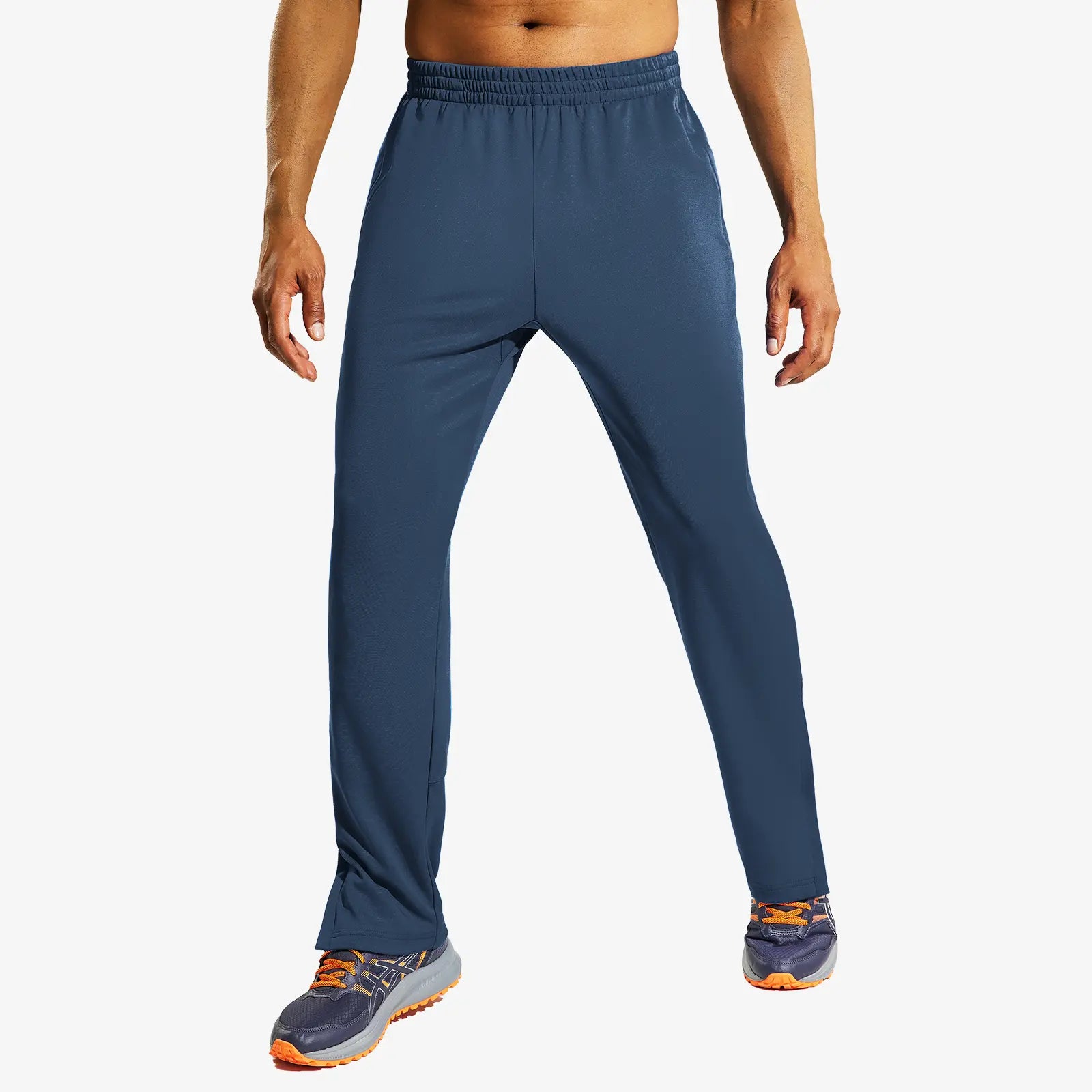 MIER Men’S All-Match Running Sweatpants with Pockets Zipper Ankle, for Running Gym Joggers Training and Workout