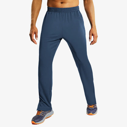 MIER Men’S All-Match Running Sweatpants with Pockets Zipper Ankle, for Running Gym Joggers Training and Workout