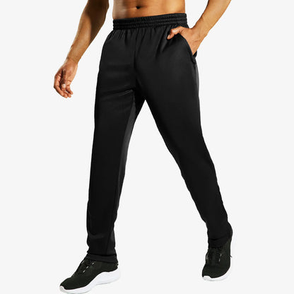 MIER Men’S All-Match Running Sweatpants with Pockets Zipper Ankle, for Running Gym Joggers Training and Workout