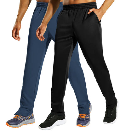 MIER Men’S All-Match Running Sweatpants with Pockets Zipper Ankle, for Running Gym Joggers Training and Workout