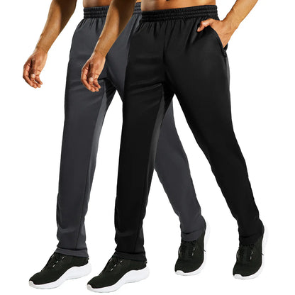 MIER Men’S All-Match Running Sweatpants with Pockets Zipper Ankle, for Running Gym Joggers Training and Workout